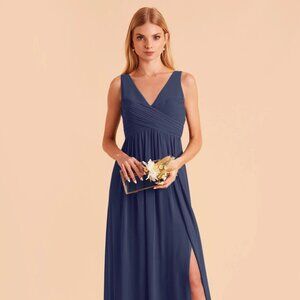 Birdy Grey Laurie Chiffon Dress- Slate Blue- Large